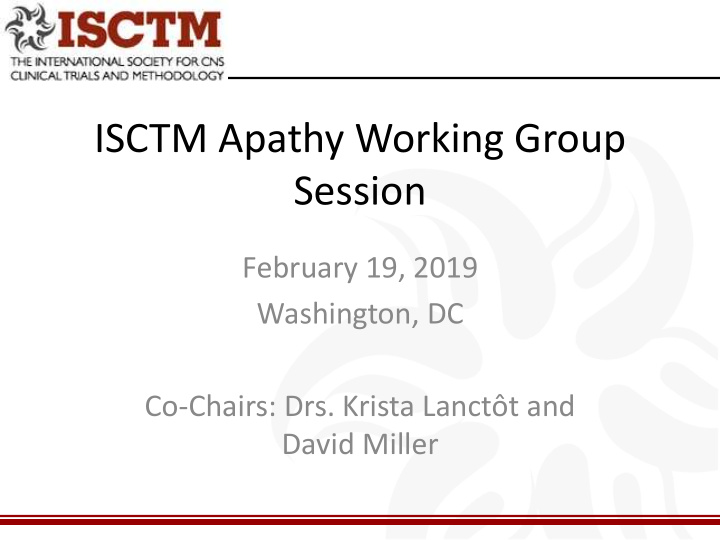 isctm apathy working group
