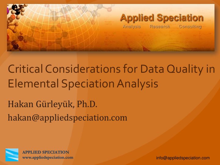 critical considerations for data quality in elemental