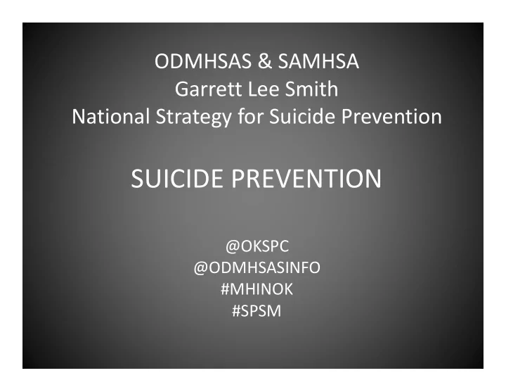 suicide prevention