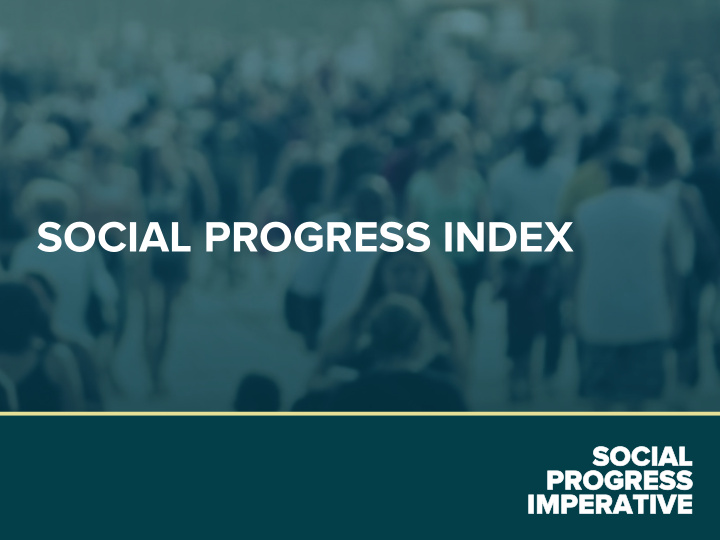 social progress index