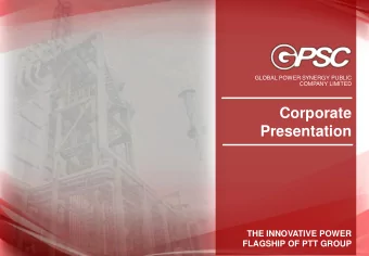 Corporate  Presentation  THE INNOVATIVE POWER  FLAGSHIP OF PTT GROUP  1  1  Current Power Industry