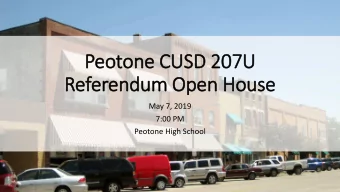 Peot  oton  one CU  CUSD  SD 207U  207U  Referendum O  Open Ho  House  May 7, 2019  7:00 PM