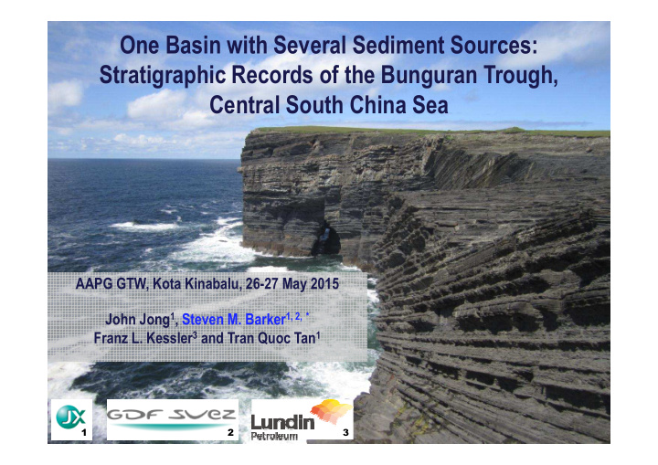 one basin with several sediment sources stratigraphic