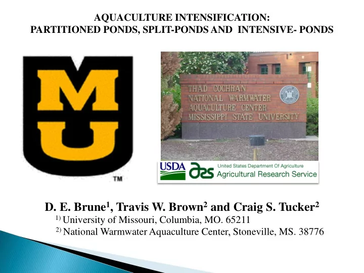 development of the partitioned aquaculture system at