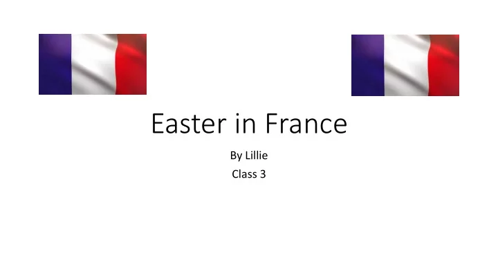 easter in france