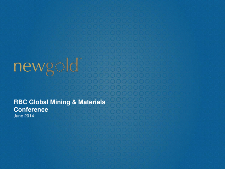 rbc global mining materials conference