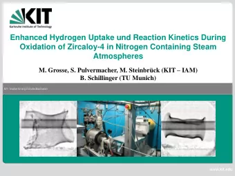 Atmospheres M. Grosse, S. Pulvermacher, M. Steinbrck (KIT  IAM)  B. Schillinger (TU Munich)