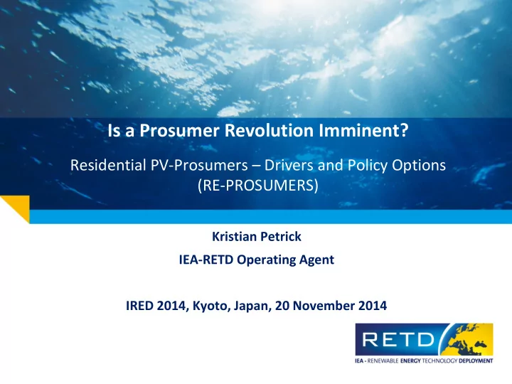 is a prosumer revolution imminent