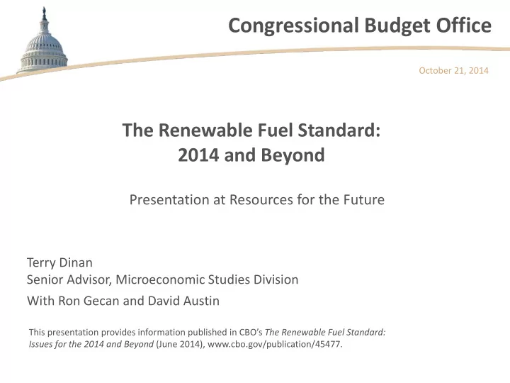 congressional budget office