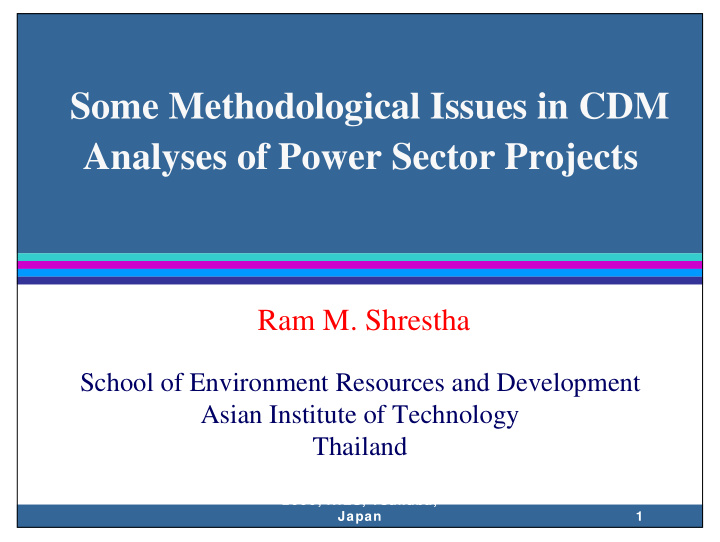 some methodological issues in cdm analyses of power