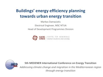 Buildings energy efficiency planning  towards urban energy transition  Markos Damasiotis