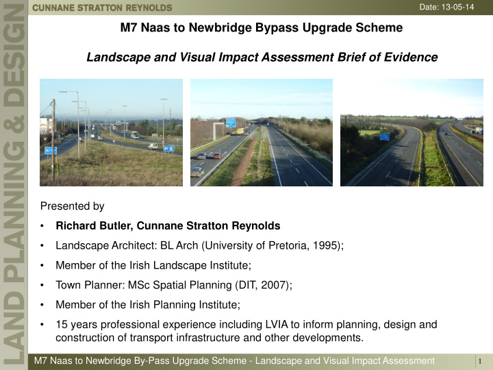 m7 naas to newbridge bypass upgrade scheme landscape and