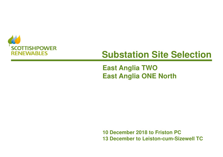 substation site selection