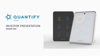 INVESTOR PRESENTATION  JANUARY 2020  DISCLAIMER The information contained in this document (this