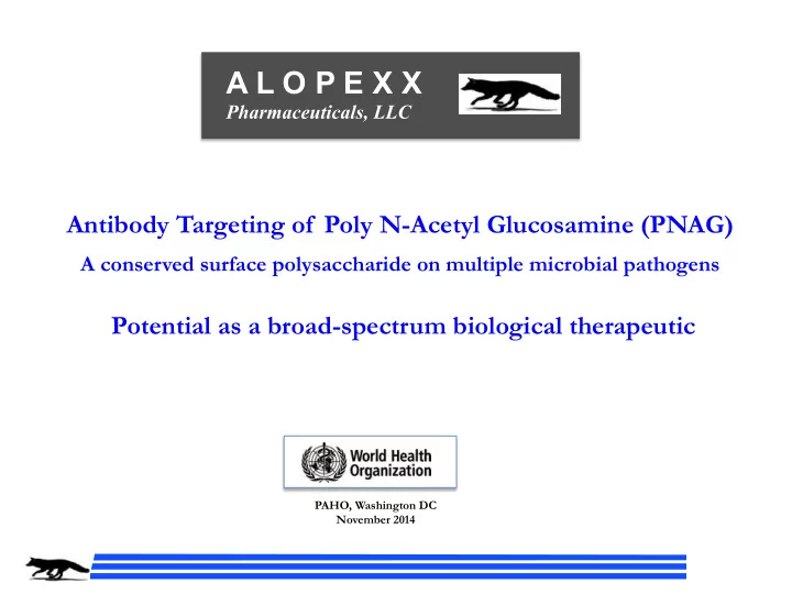 alopexx pharmaceuticals