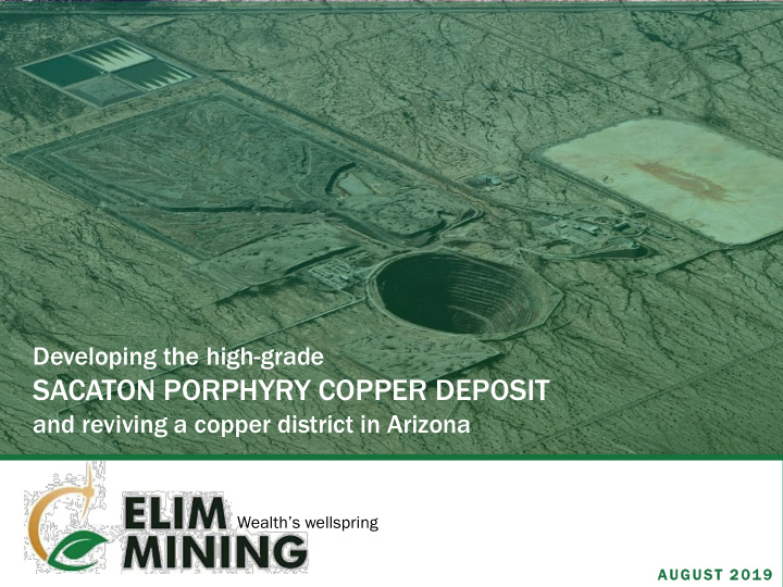 sacaton porphyry copper deposit