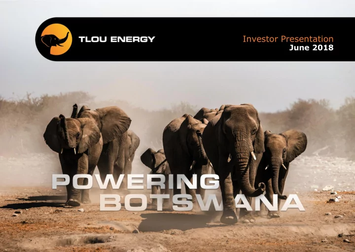 investor presentation