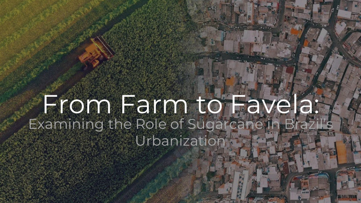 from farm to favela