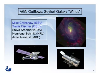 AGN Outflows: Seyfert Galaxy Winds  Mike Crenshaw (GSU)  Travis Fischer (GSU)  Steve