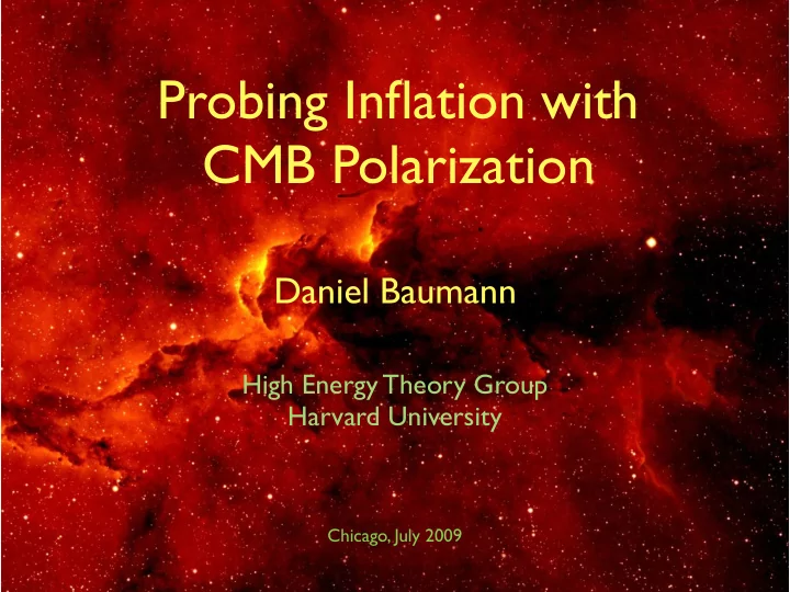 probing inflation with cmb polarization