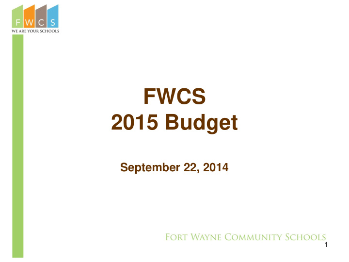 fwcs 2015 budget