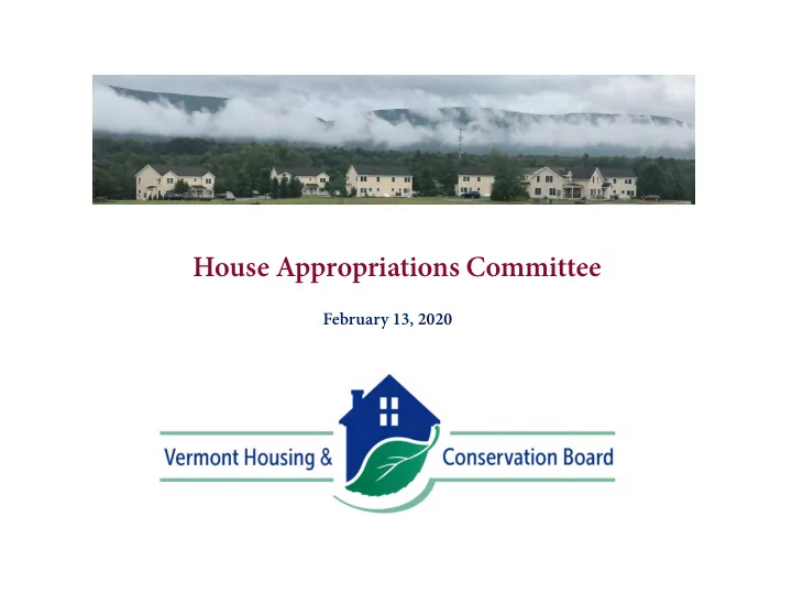 house appropriations committee