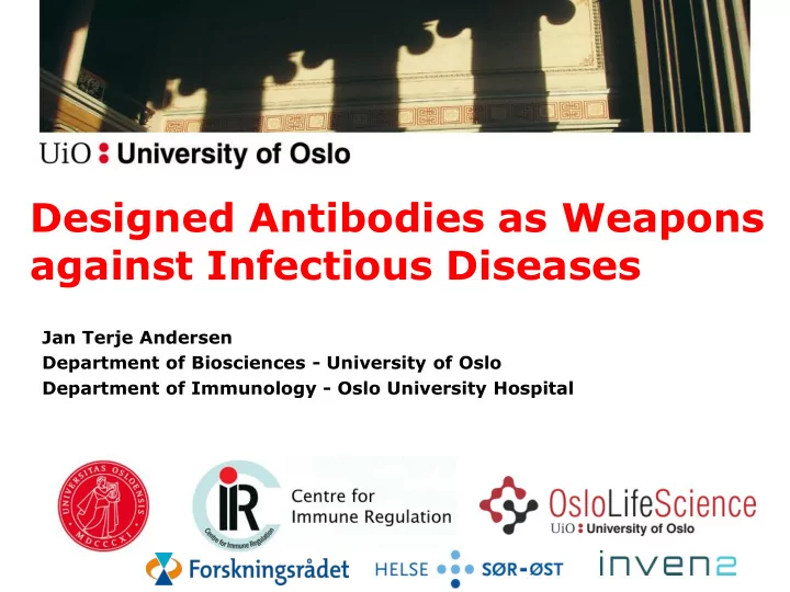 designed antibodies as weapons