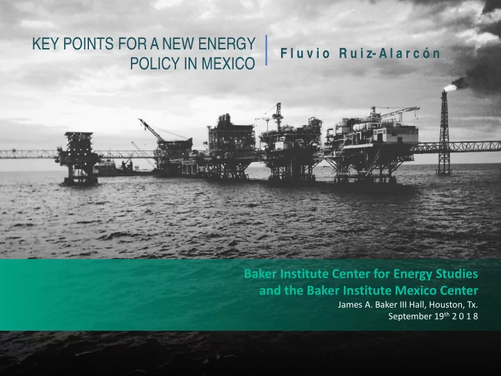 key points for a new energy