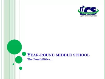 Review year-round concept  Share perspectives from staff,  parents and students  Review