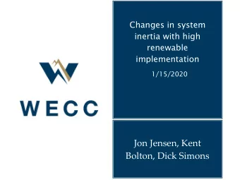 Jon Jensen, Kent  Bolton, Dick Simons  SITF    This study was performed through the  System