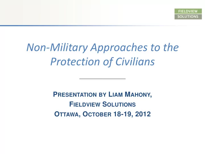 non military approaches to the