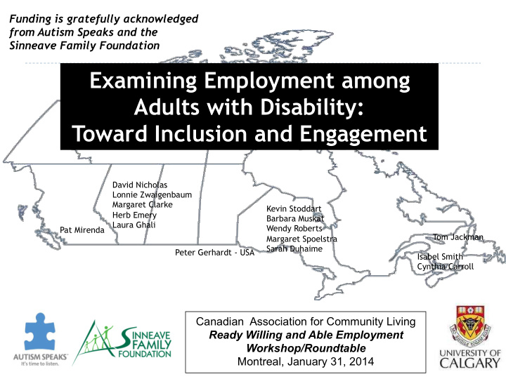 examining employment among adults with disability toward