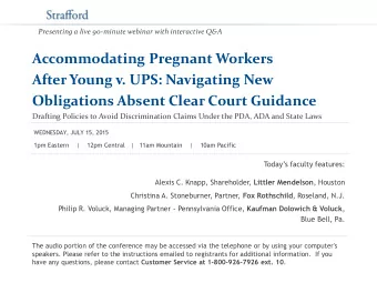 Obligations Absent Clear Court Guidance  Drafting Policies to Avoid Discrimination Claims Under the