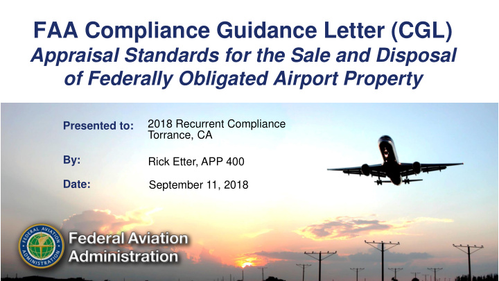 faa compliance guidance letter cgl