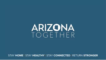STAY HOME | STAY HEALTHY | STAY CONNECTED | RETURN STRONGER STAY HOME. STAY HEALTHY. STAY
