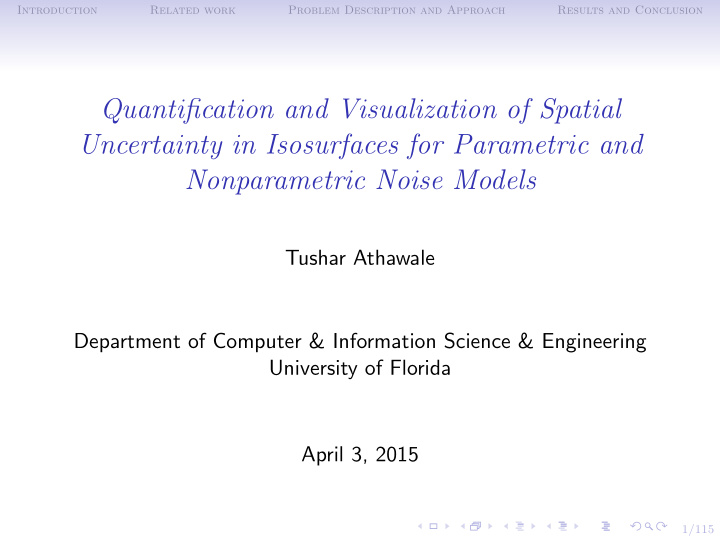 quantification and visualization of spatial uncertainty