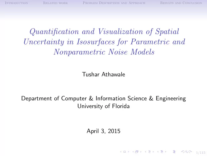 quantification and visualization of spatial uncertainty