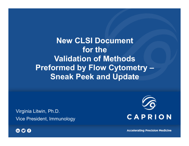 new clsi document for the validation of methods preformed