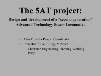 The 5AT project:  Design and development of a second generation  Advanced Technology Steam