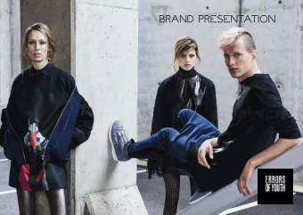 BRAND PRESENTATION  Its just a label - errors of youth An attempt to explain re-  motely, to