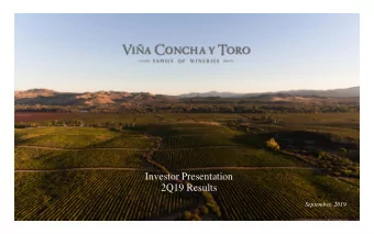 Investor Presentation  2Q19 Results  September, 2019  2  Forward Looking Statements  This