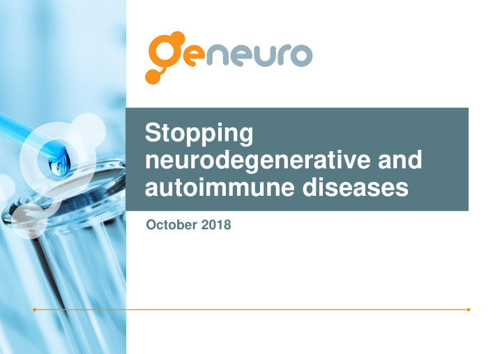 stopping neurodegenerative and autoimmune diseases