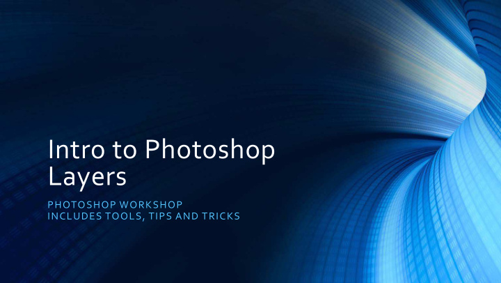 intro to photoshop layers
