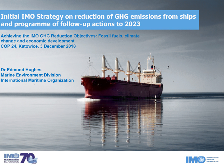 initial imo strategy on reduction of ghg emissions from