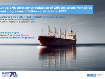 Initial IMO Strategy on reduction of GHG emissions from ships  and programme of follow-up actions