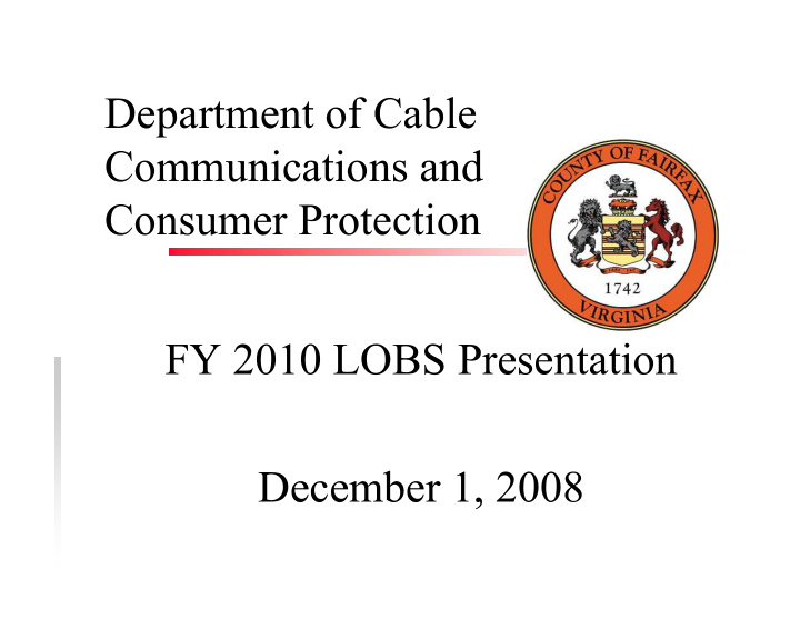 department of cable communications and consumer