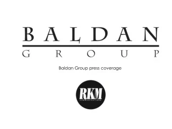 Baldan Group press coverage GLAMOUR Magazine  March 2017  Circulation  300,063  Readership