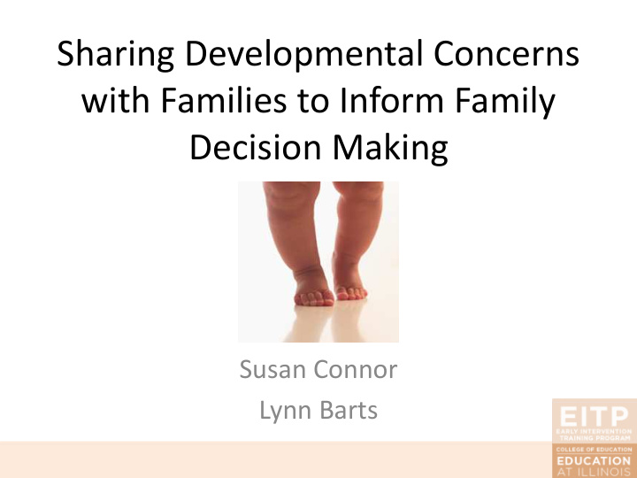 sharing developmental concerns with families to inform