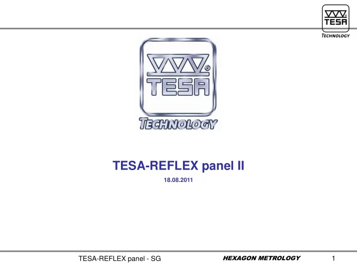 tesa reflex panel ii