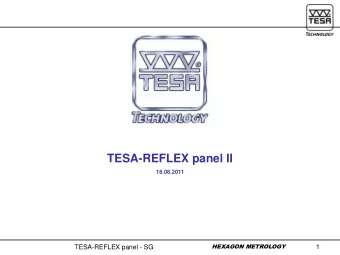 TESA-REFLEX panel II  18.08.2011  HEXAGON METROLOGY  1  TESA-REFLEX panel - SG  Concept